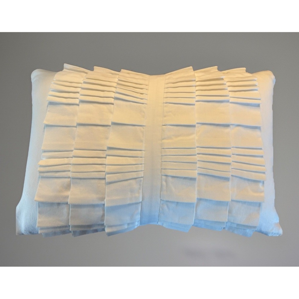 Simply Vera Vera Wang Center Pleated Decorative Pillowcase Only 12 X 18 White